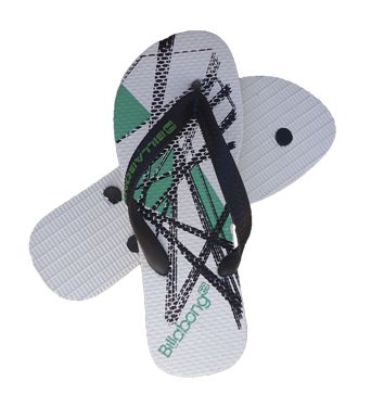 Chinelo Billabong Branco e verde